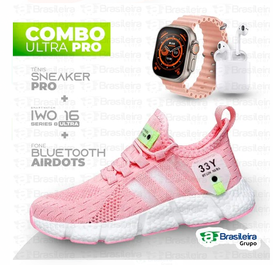 LZP - 9Kit IWO ULTRA Series 8 + Tenis Sneaker Pro + Fone Bluetooth Airdots-i7 +Surpresa misteriosa!!